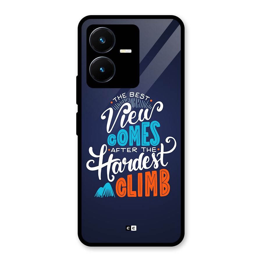 Hardest Climb Glass Back Case for Vivo Y22s