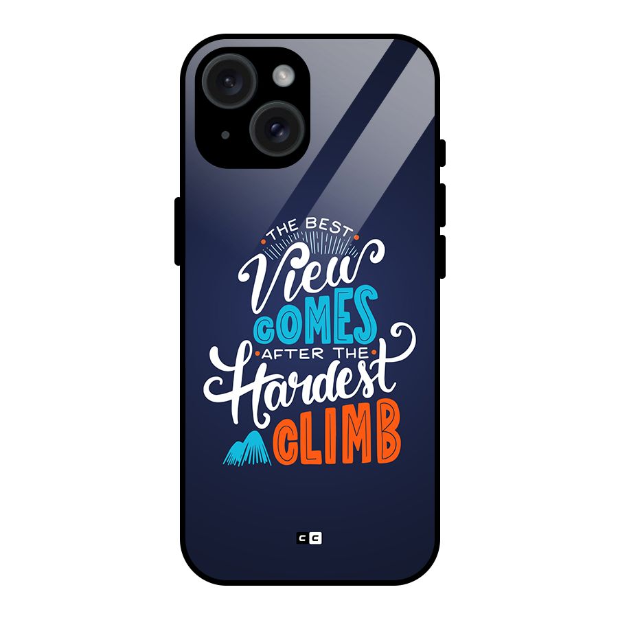 Hardest Climb Glass Back Case for iPhone 15