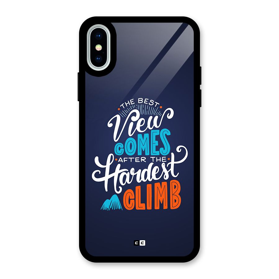 Hardest Climb Glass Back Case for iPhone XS