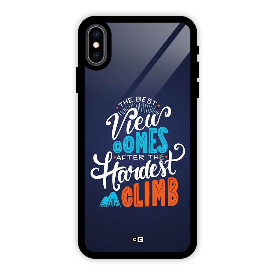 Hardest Climb Glass Back Case for iPhone XS Max