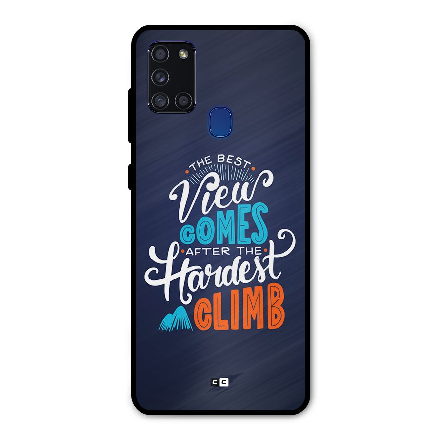 Hardest Climb Metal Back Case for Galaxy A21s