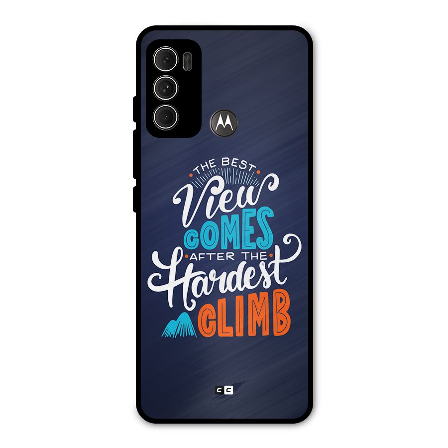 Hardest Climb Metal Back Case for Moto G60