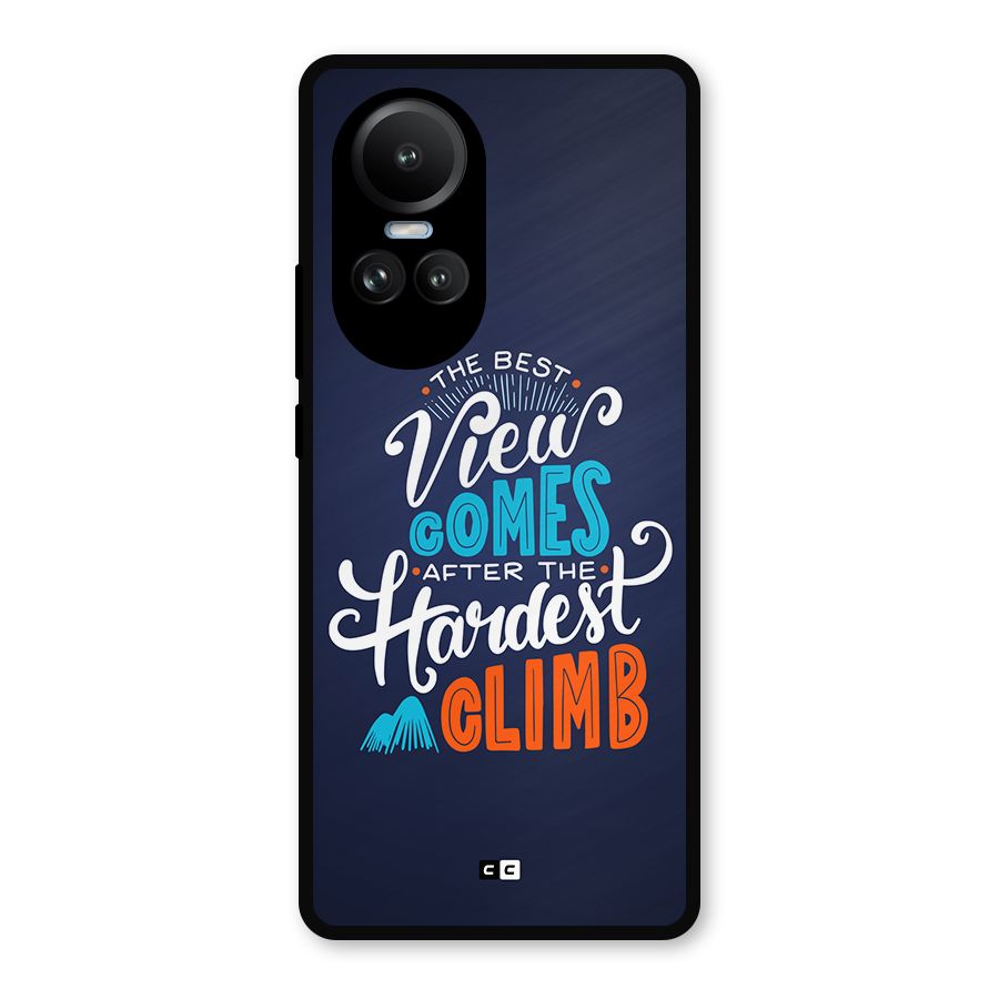 Hardest Climb Metal Back Case for Oppo Reno10