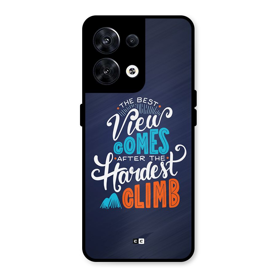 Hardest Climb Metal Back Case for Oppo Reno8 5G