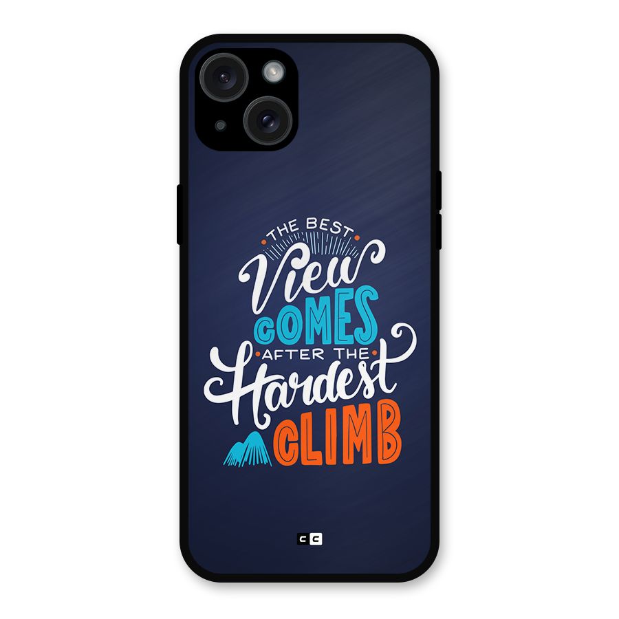Hardest Climb Metal Back Case for iPhone 15 Plus