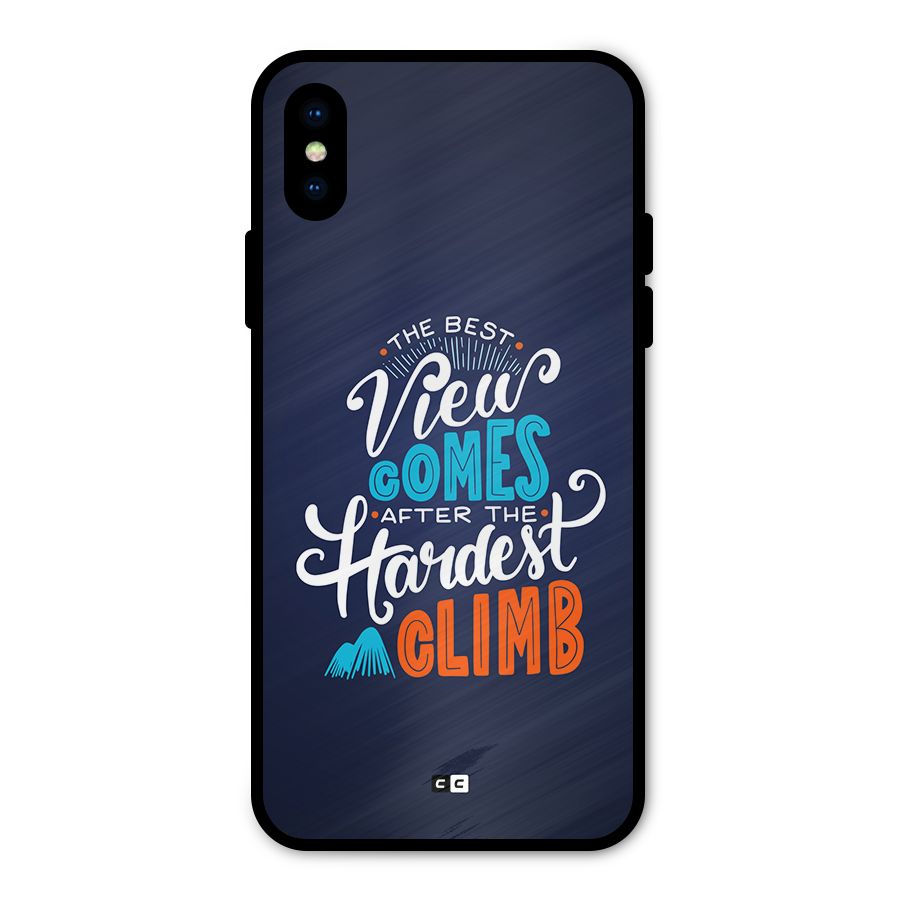 Hardest Climb Metal Back Case for iPhone X