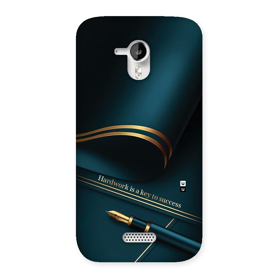 Hardwork Is Key Back Case for Canvas HD A116