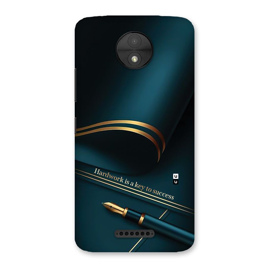 Hardwork Is Key Back Case for Moto C
