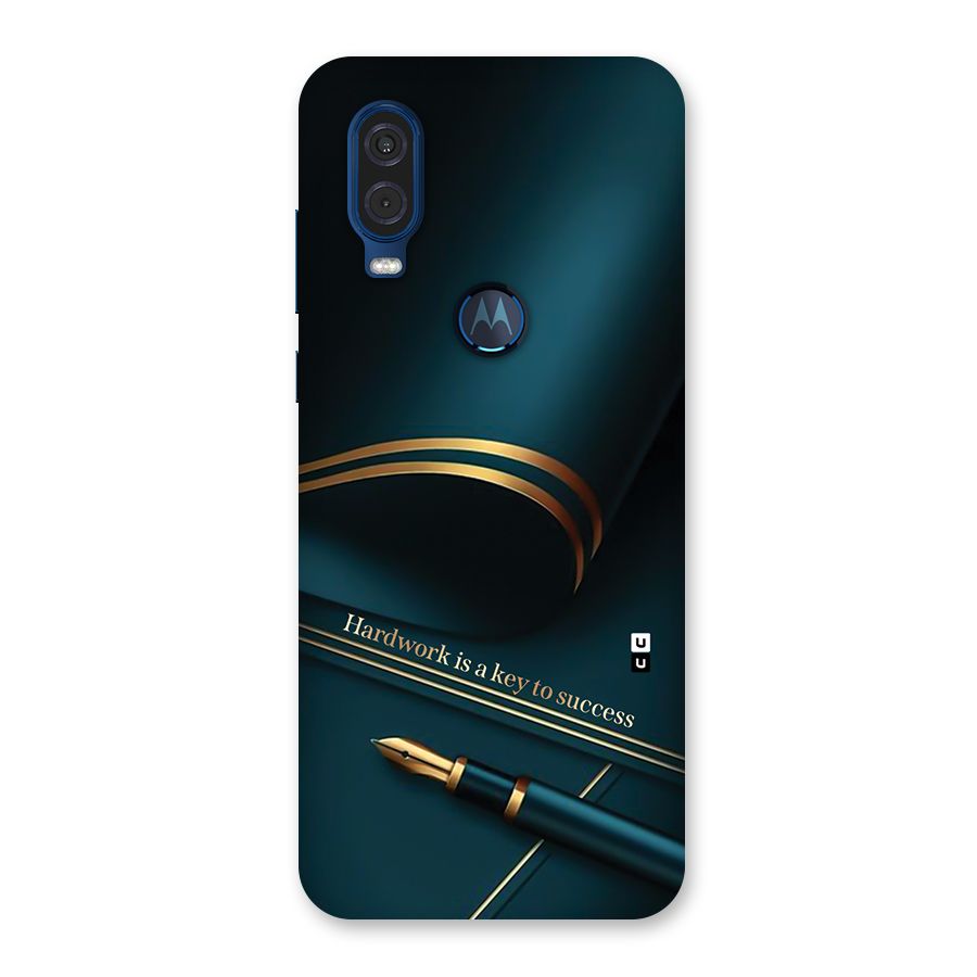 Hardwork Is Key Back Case for Motorola One Vision