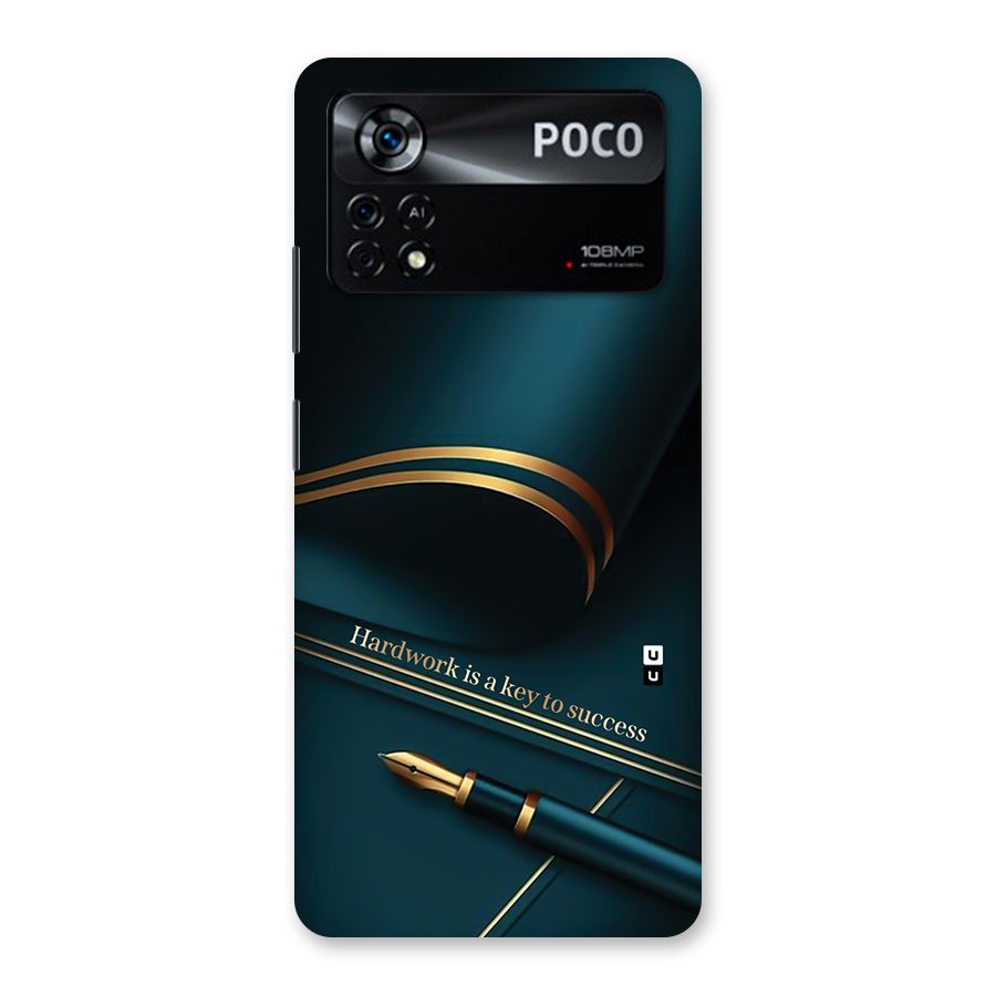 Hardwork Is Key Back Case for Poco X4 Pro 5G