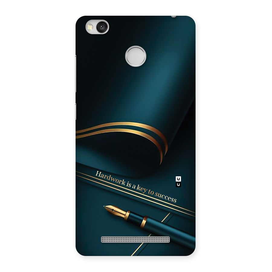 Hardwork Is Key Back Case for Redmi 3S Prime