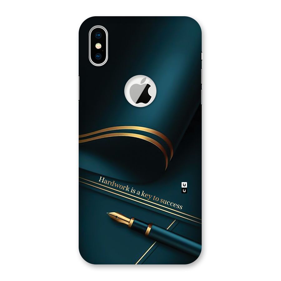 Hardwork Is Key Back Case for iPhone XS Logo Cut