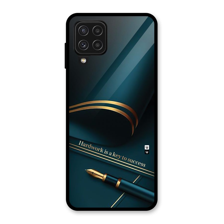 Hardwork Is Key Glass Back Case for Galaxy A22 4G