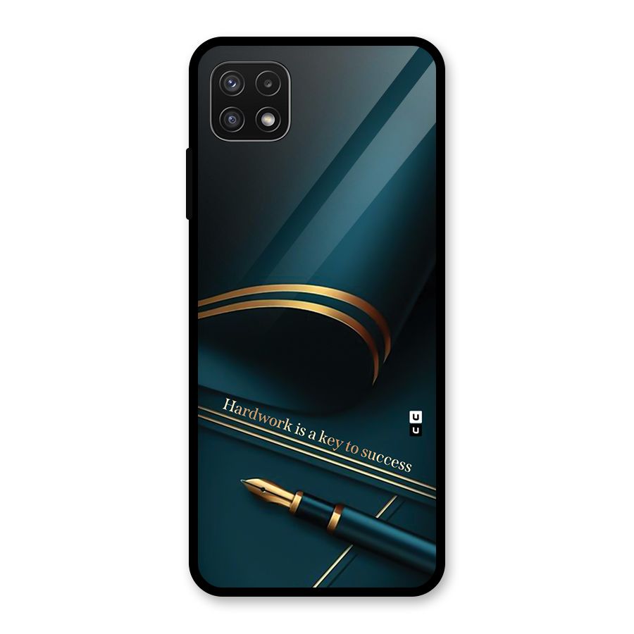 Hardwork Is Key Glass Back Case for Galaxy A22 5G