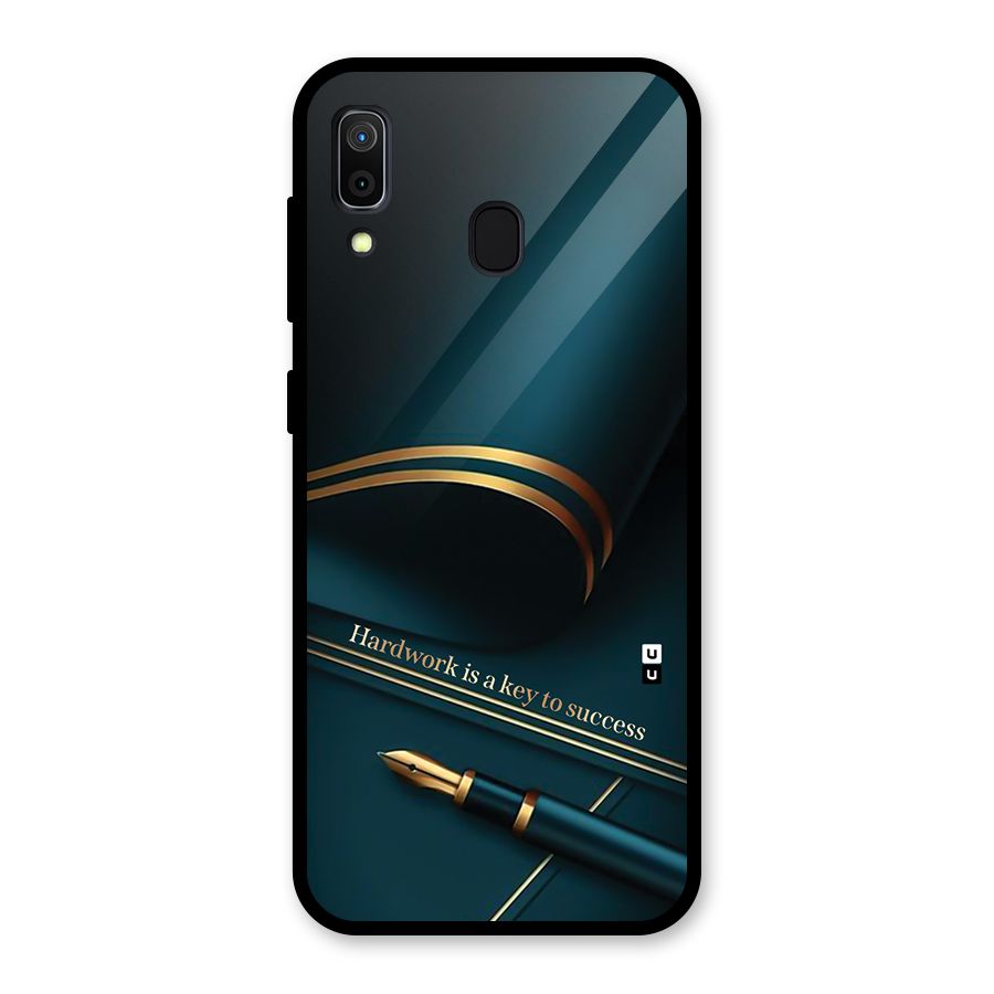 Hardwork Is Key Glass Back Case for Galaxy A30