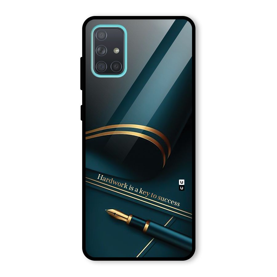 Hardwork Is Key Glass Back Case for Galaxy A71