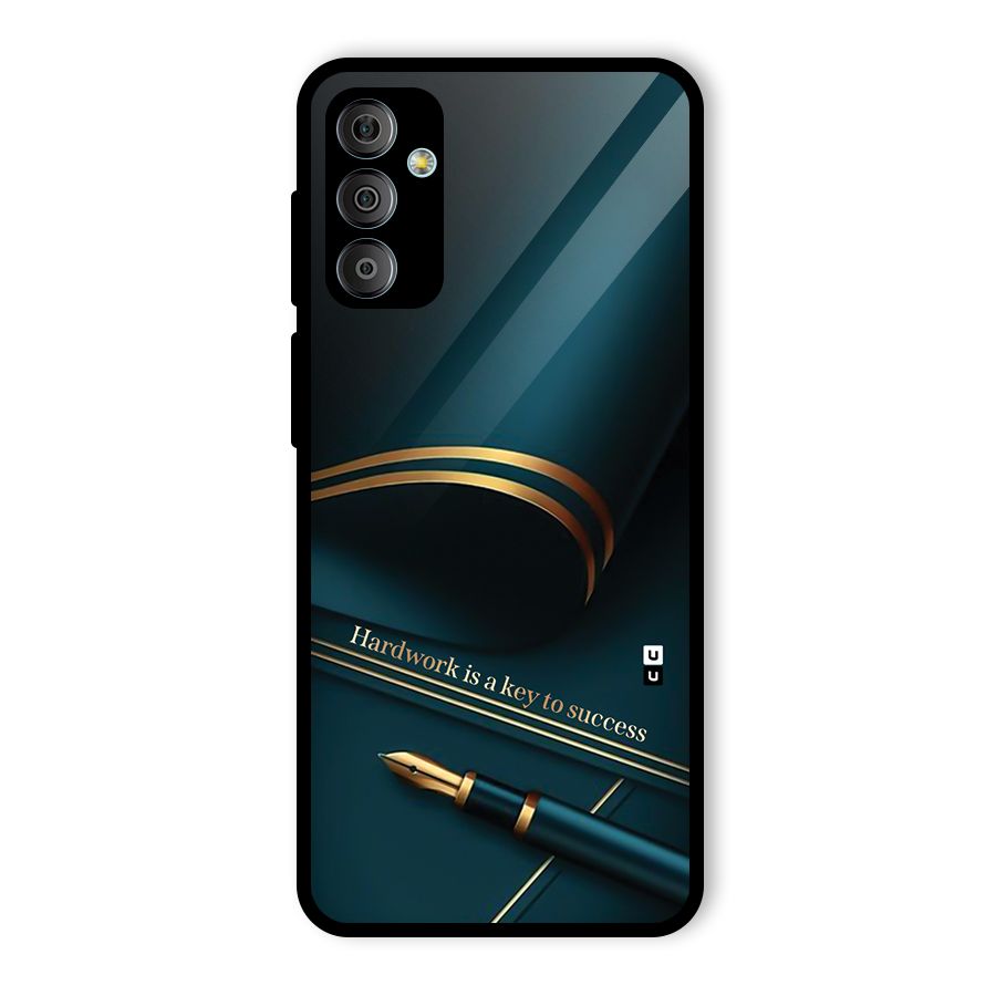 Hardwork Is Key Glass Back Case for Galaxy F23