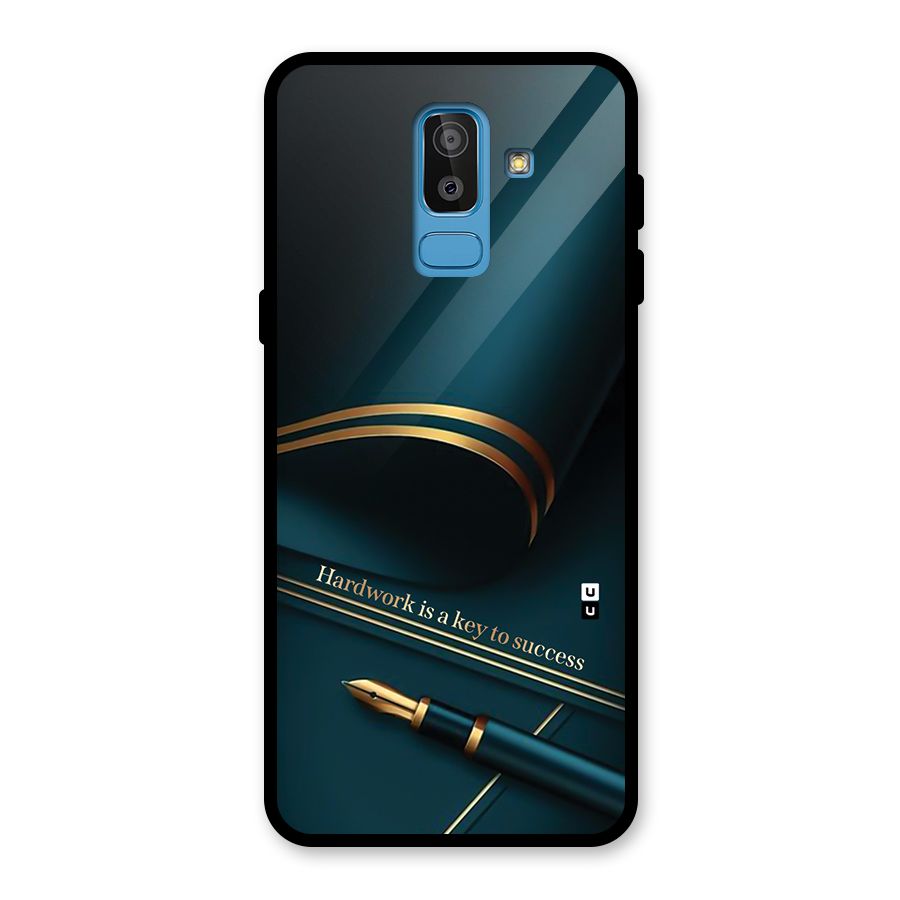 Hardwork Is Key Glass Back Case for Galaxy J8