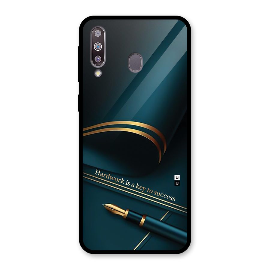 Hardwork Is Key Glass Back Case for Galaxy M30