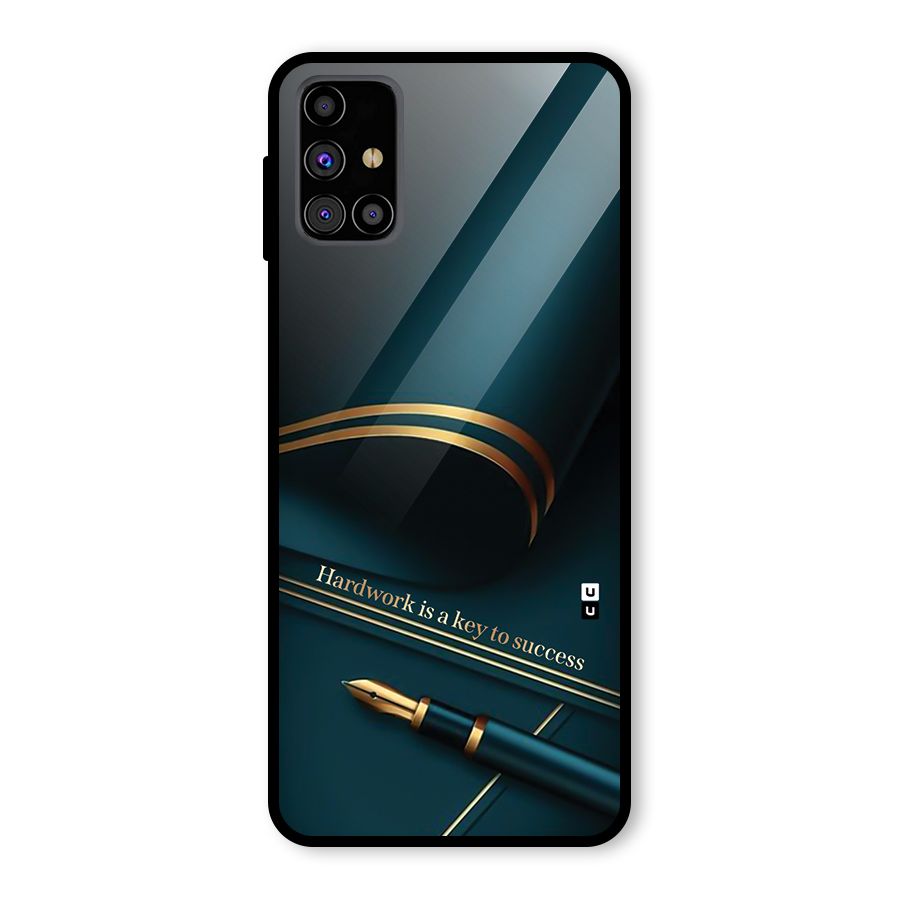 Hardwork Is Key Glass Back Case for Galaxy M31s