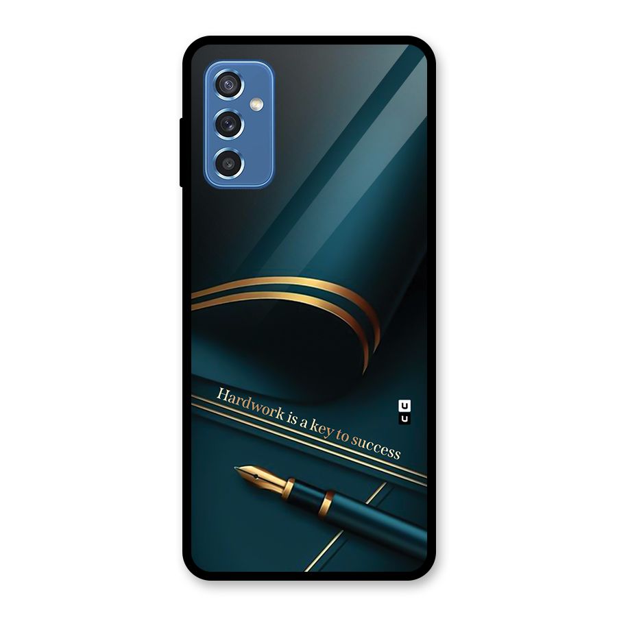 Hardwork Is Key Glass Back Case for Galaxy M52 5G