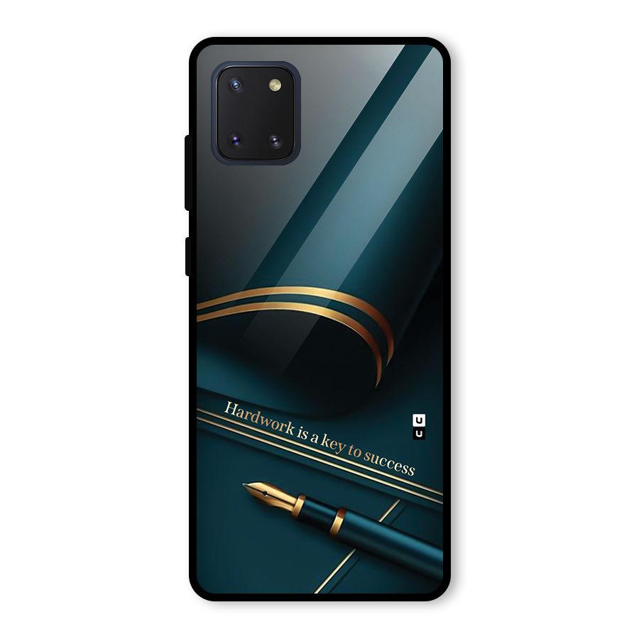 Hardwork Is Key Glass Back Case for Galaxy Note 10 Lite