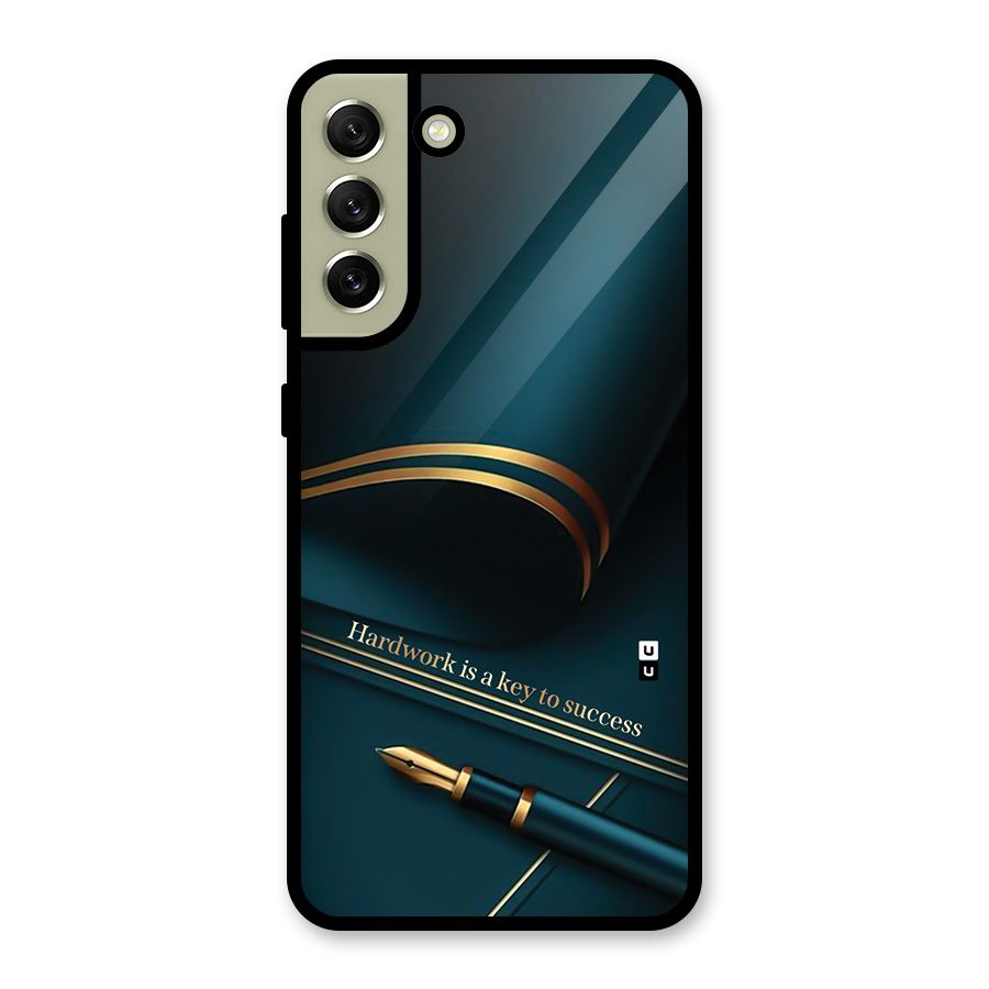 Hardwork Is Key Glass Back Case for Galaxy S21 FE 5G