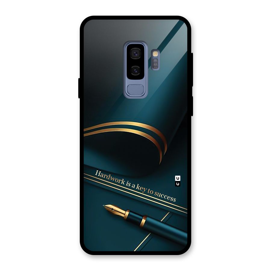Hardwork Is Key Glass Back Case for Galaxy S9 Plus