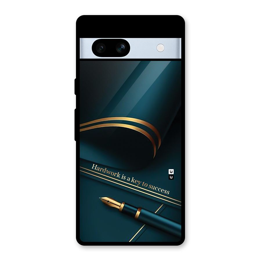 Hardwork Is Key Glass Back Case for Google Pixel 7a