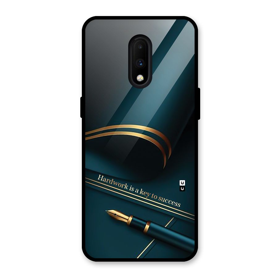 Hardwork Is Key Glass Back Case for OnePlus 7