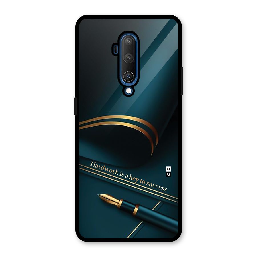 Hardwork Is Key Glass Back Case for OnePlus 7T Pro