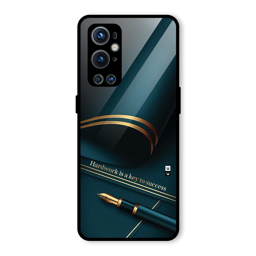 Hardwork Is Key Glass Back Case for OnePlus 9 Pro