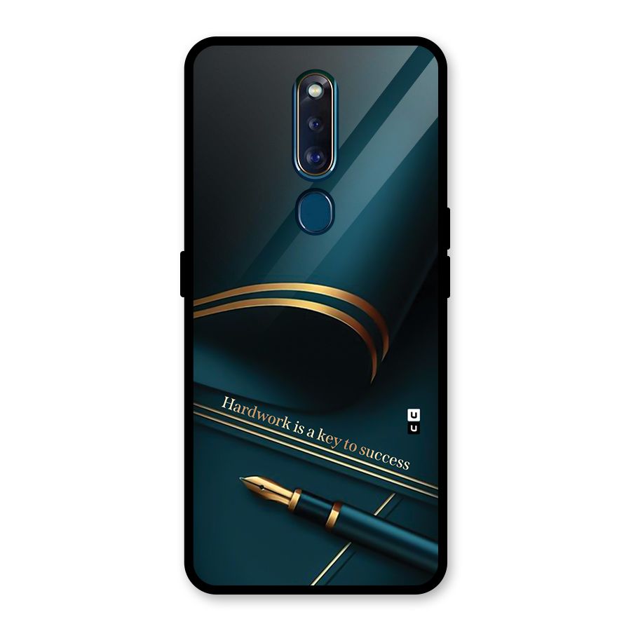 Hardwork Is Key Glass Back Case for Oppo F11 Pro