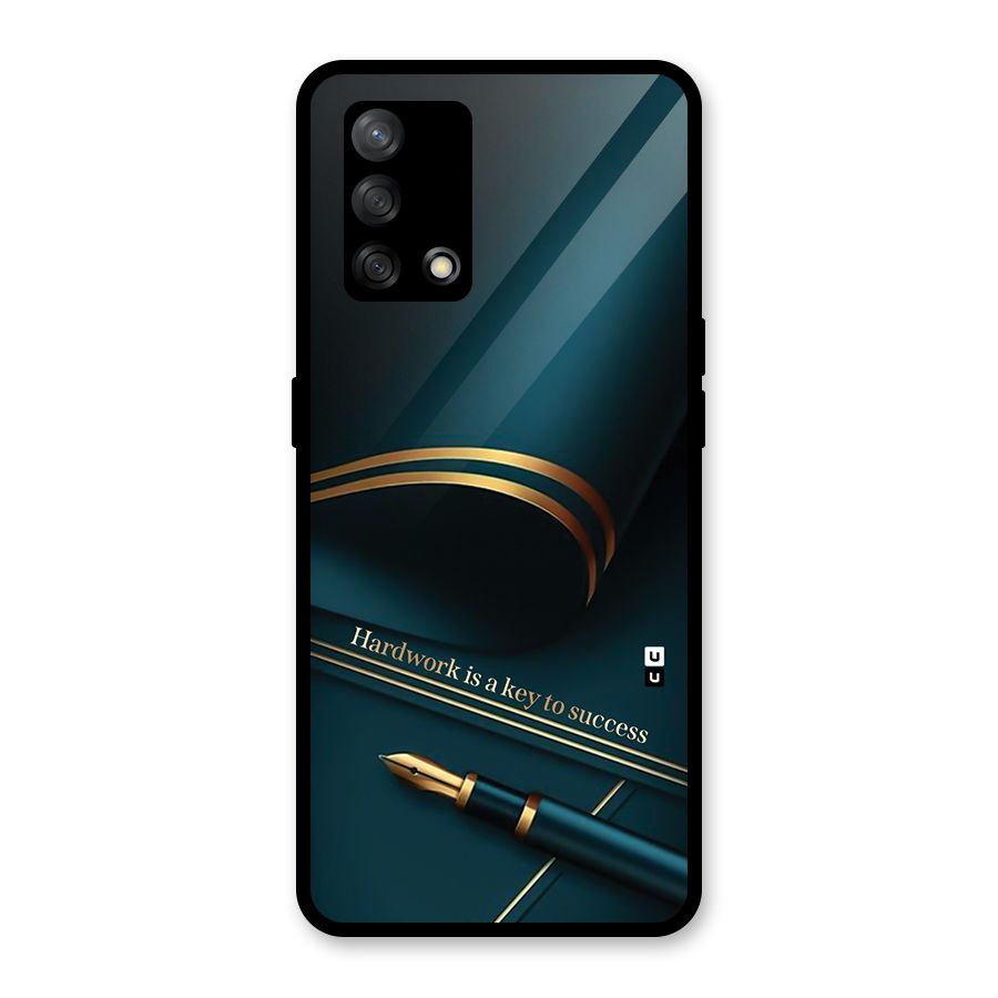 Hardwork Is Key Glass Back Case for Oppo F19s