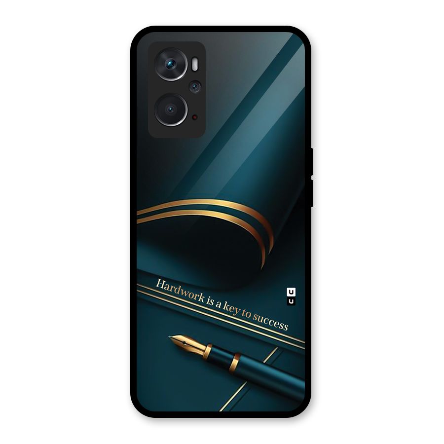 Hardwork Is Key Glass Back Case for Oppo K10 4G
