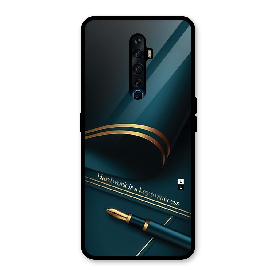 Hardwork Is Key Glass Back Case for Oppo Reno2 Z