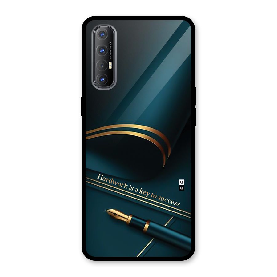 Hardwork Is Key Glass Back Case for Oppo Reno3 Pro