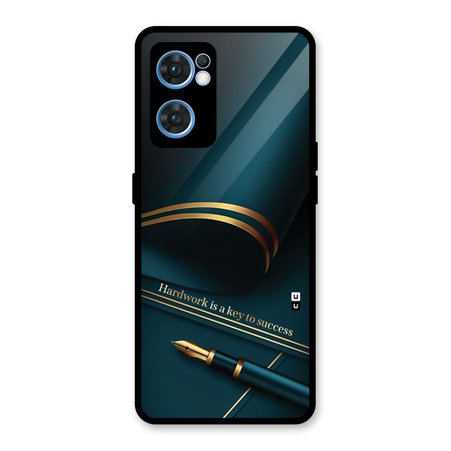 Hardwork Is Key Glass Back Case for Oppo Reno7 5G