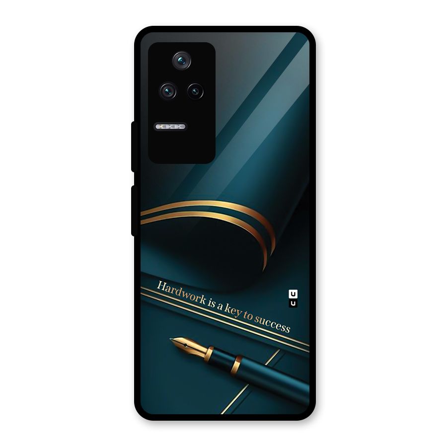 Hardwork Is Key Glass Back Case for Poco F4 5G