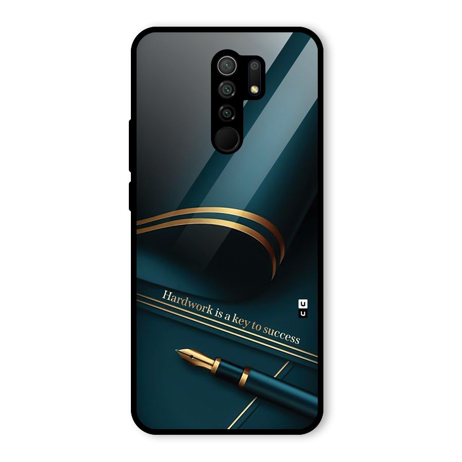Hardwork Is Key Glass Back Case for Poco M2