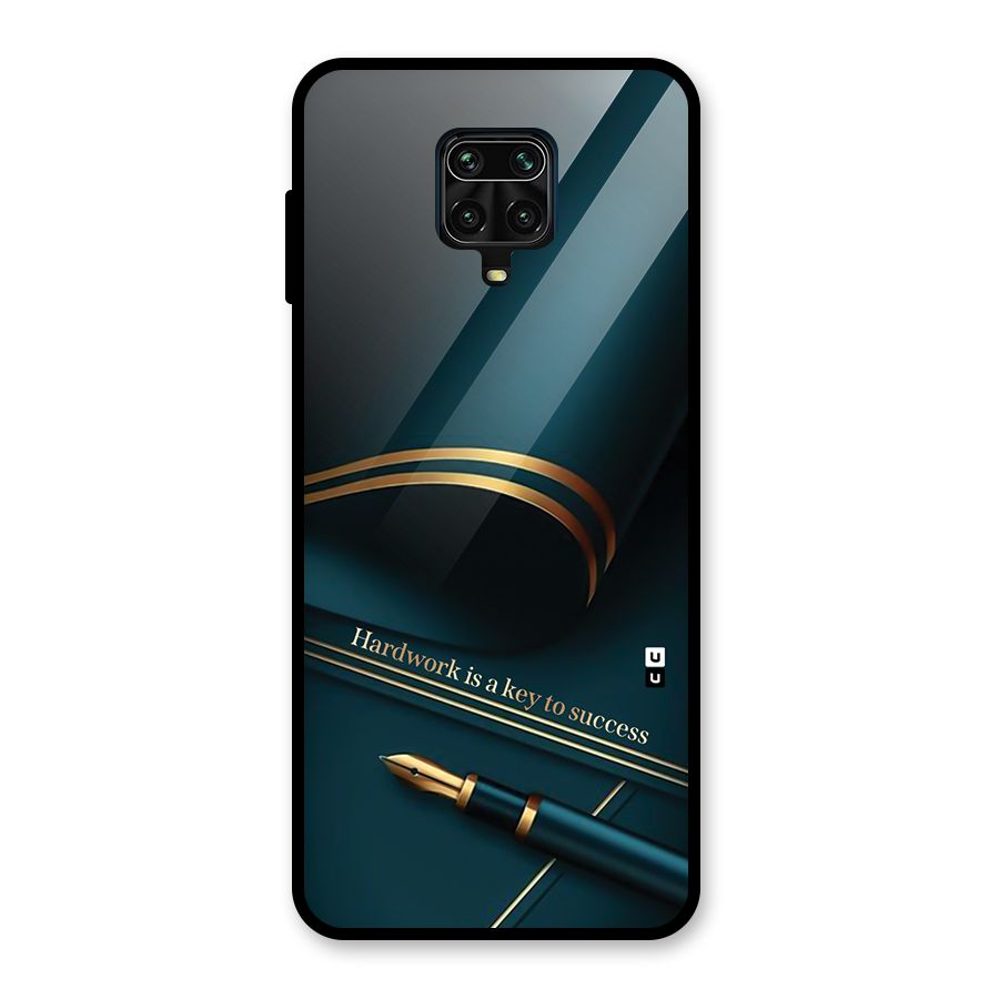 Hardwork Is Key Glass Back Case for Poco M2 Pro