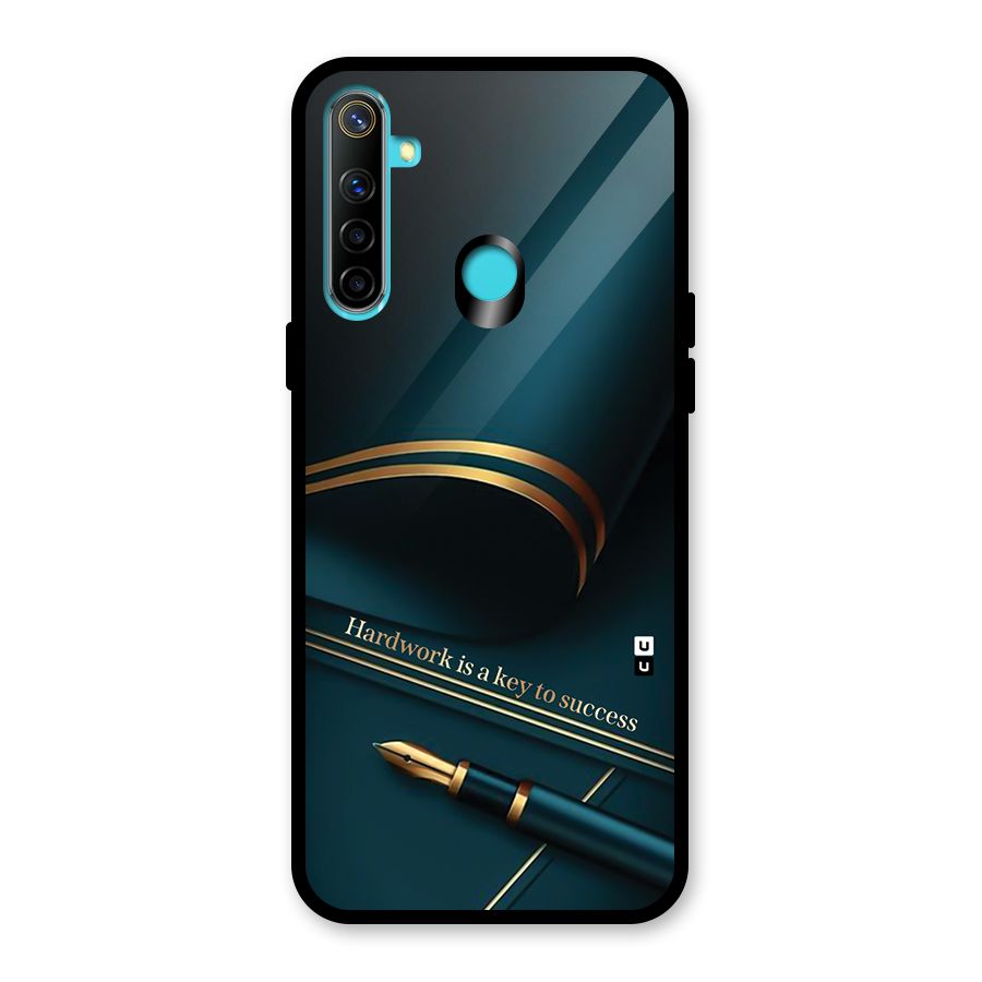 Hardwork Is Key Glass Back Case for Realme 5i