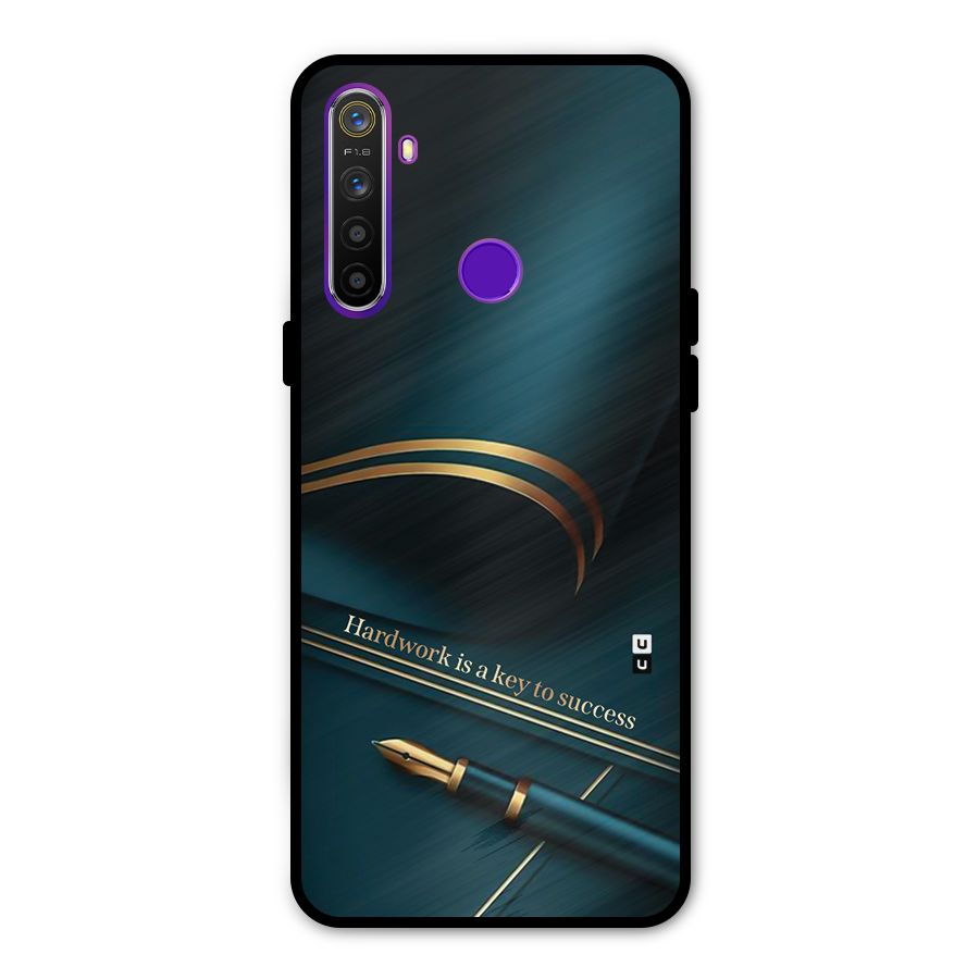 Hardwork Is Key Glass Back Case for Realme 5s