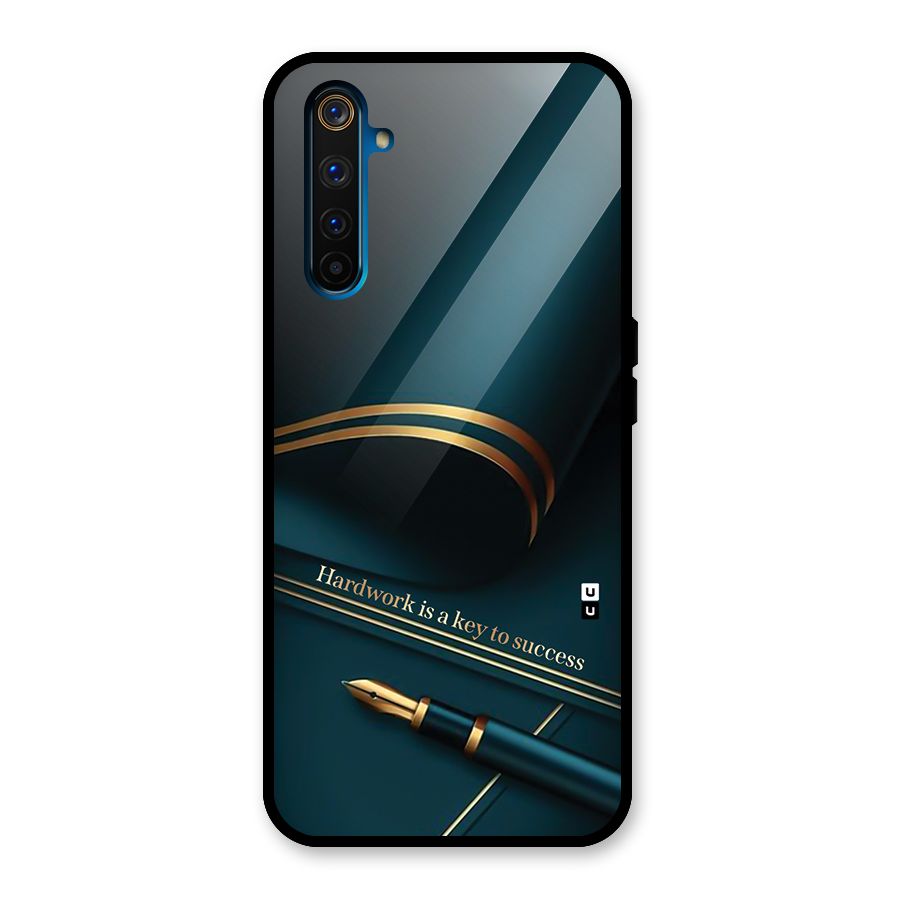 Hardwork Is Key Glass Back Case for Realme 6 Pro