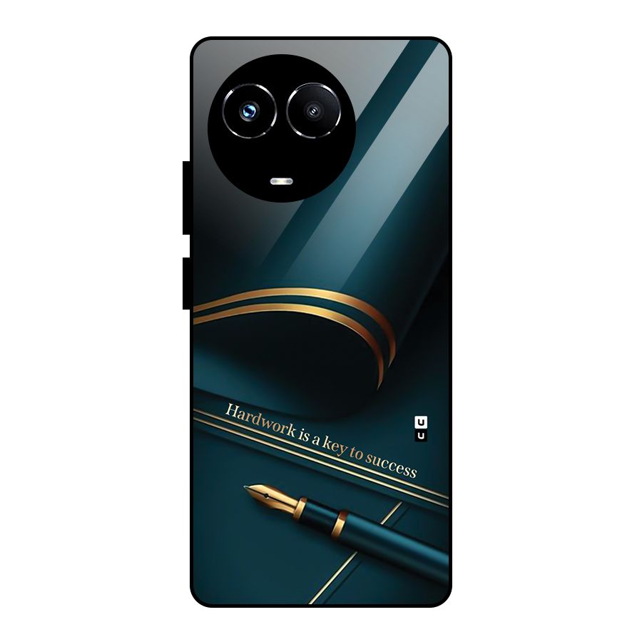 Hardwork Is Key Glass Back Case for Realme Narzo 60X