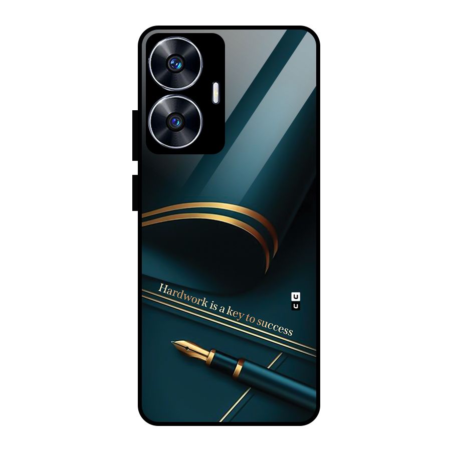 Hardwork Is Key Glass Back Case for Realme Narzo N55