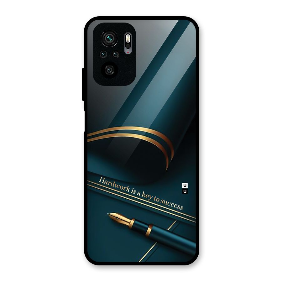 Hardwork Is Key Glass Back Case for Redmi Note 10S