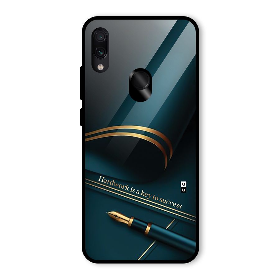 Hardwork Is Key Glass Back Case for Redmi Note 7S