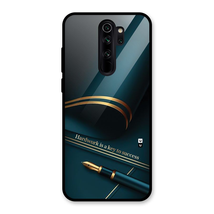 Hardwork Is Key Glass Back Case for Redmi Note 8 Pro