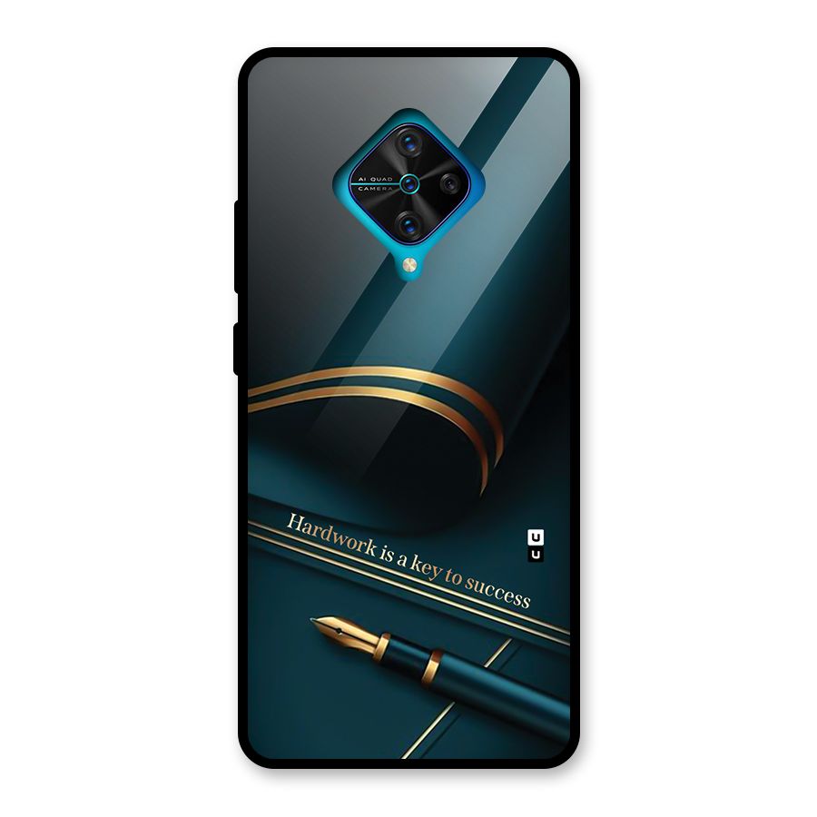 Hardwork Is Key Glass Back Case for Vivo S1 Pro